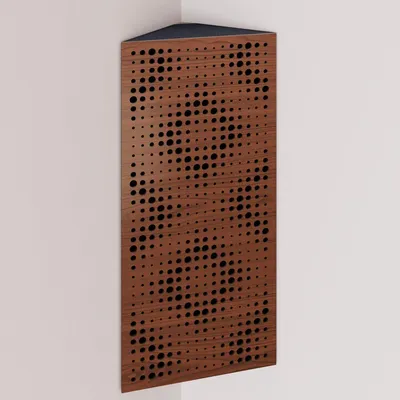 Immagine prodotto di Set di 6 trappole angolari per bassi, modello REBAT, in velluto, dimensioni 50x23x10 cm, finitura noce/nero