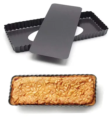 Produktbild von Rechteckige Kuchenform mit Herausnehmboden und Antihaftbeschichtung