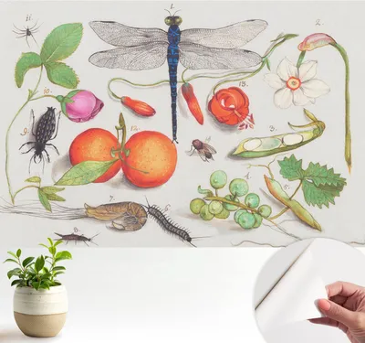 Produktbild von Fototapete selbstklebend - 104x70 cm - Tapete - Wandtapete - Wandbilder - Klebefolie - Dekofolie - Tapete Folie - Wand - Dekoration - Wohnzimmer - Naturillustration