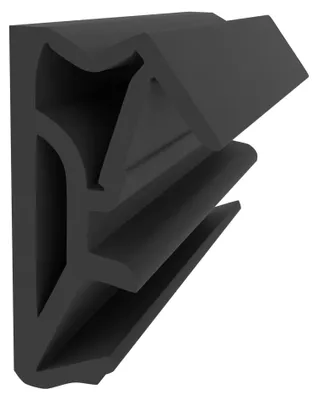 Produktbild von Flügelfalzdichtung 12 mm Falzhöhe für Holzflügel - Schwarz - 10cm Muster - Fensterdichtung - Silikon - Holzfenster