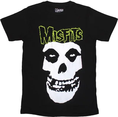 Produktbild von Misfits - "Skull & Logo" T-Shirt für Herren/Damen Uni RO11804 (L) (Schwarz)