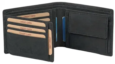 Produktbild von Benthill Geldbörse Herren Echt Leder - Portemonnaie mit RFID-Schutz - Männer Geldbeutel - Portmonee