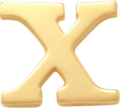 Produktbild von Neu Bling 9NBG-902X Gold Letter Ohrstecker X - 1/2 Paar - 14 Karat - 3.5x4mm - Ohrring - Geschenk für sie - Gold