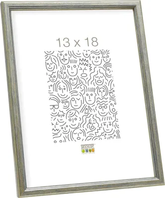 Produktbild von Deknudt S236D1 Fotorahmen aus versilbertem Holz, 20 x 30 cm