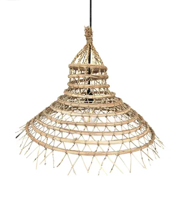 Lampenkap aus Palmfaser, 60 cm, Beige, Boho-Stil