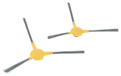 Produktbild von vhbw 2x Seitenbürste Ersatz für Ecovacs D-S374 für Saugroboter - Reinigungsbürsten Set, grau / gelb