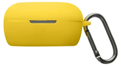 Produktbild von kwmobile Schutzhülle für Bose QuietComfort Earbuds Hülle - TPU Silikon Case für Kopfhörer Ladecase - stoßfestes Cover mit Karabiner - Gelb