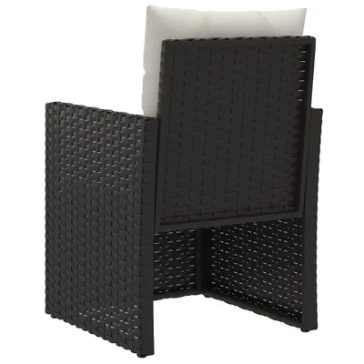 Produktbild von vidaXL Gartensessel mit Kissen Schwarz Poly Rattan -  Gartenstühle
