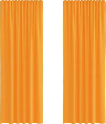 Image de Rideaux en voile avec boucles 2 pcs orange 140x260 cm