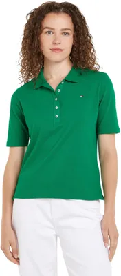 Produktbild von Tommy Hilfiger Damen Poloshirt Kurzarm 1985 Reg Pique Polo Ss Regular Fit, Grün