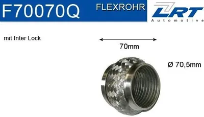 Produktbild von LRT F70070Q Flexrohr Abgasanlage Auspuffrohr für BMW 1 Schrägheck (E87)