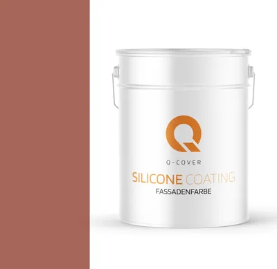 Produktbild von Silikonharz Fassadenfarbe | Aussenfarbe | Außen Wandfarbe | Hausfarbe | Außenfarbe | Wetterfest | Ziegelrot 10L
