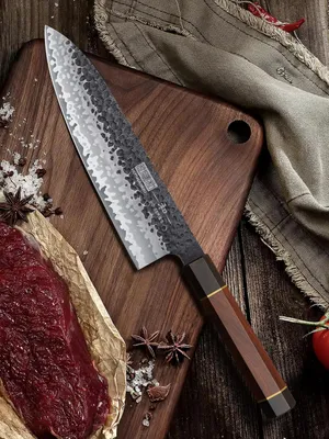 Produktbild von 3-teilige Japanische Küchenmesserset - Ergonomisches Hartstahl Kochmesser, Santoku-Messer und Schälmesser