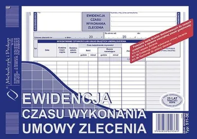 Zdjęcie produktu dla Ewidencja czasu wykonywania umowy zlecenia 511-3E