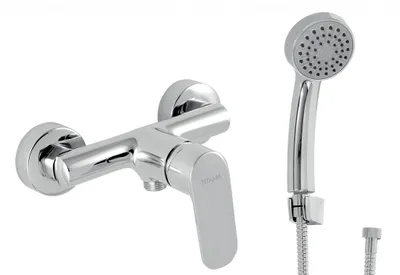 Productafbeelding van Douchekraan met hendel, Titania Cosmos, chroom, model 90261.0