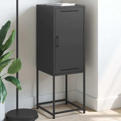 Immagine prodotto di vidaXL Credenza nera 36x39x107 cm acciaio
