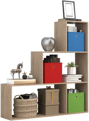Image de Support en bois Escalier Etagère Étagère Étagère Étagère Séparateur Bibliothèque Dubila M