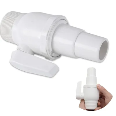 Produktbild von Teichzubehör, 2-Wege Kugelhahn Ersatzteil, Pool-Ventil für Wasserregelung, langlebiges PVC