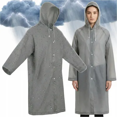 Produktbild von Universelle Regenjacke – Cape-Jacke Mit Kapuze, Grau