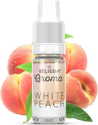 Produktbild von Belissia Lebensmittelaroma White-Peach - 10ml Hochdosiertes Aroma - Kalorienfrei, Vegan - Für Speisen, Getränke, Shake, Quark, Nebelmaschine, uvm.