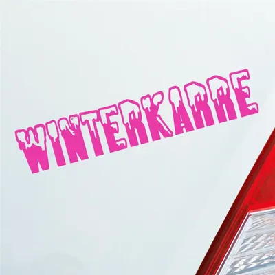 Produktbild von Auto Aufkleber Winterkarre Tuning 15x3 cm Pink Sticker Heckscheibenaufkleber