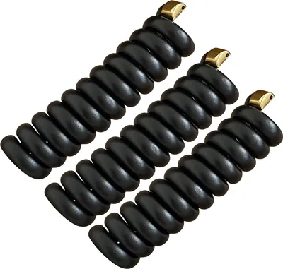 Produktbild von 3 Stück bunte geflochtene Haarbänder aus Telefondraht, einfacher Stil, einfarbig, Spiral-Haargummis für langes, glattes, lockiges Haar, keine Haarschäden, süße Haar-Accessoires für Frauen und Mädchen