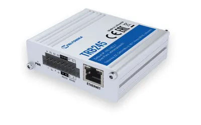 Obrázek produktu pro Teltonika TRB245, Šedá, Výkon, SNMP, TCP, UDP, IPv4, IPv6, ICMP, NTP, DNS, HTTP, HTTPS, FTP, SMTP, SSL v3, TLS, ARP, PPP (planned),..., 10,100 Mbit/s, 150 Mpps