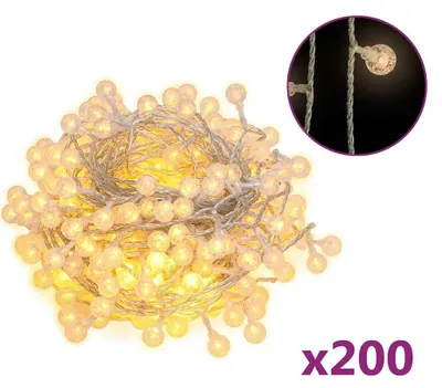 Immagine prodotto di vidaXL Luci di fata 20 m 200 LED bianco caldo 8 funzioni