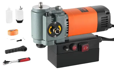 Immagine prodotto di Macchina di perforazione magnetica VEVOR, carotatrice 1300 W, macchina di perforazione magnetica portatile piatta con dispositivo di raffreddamento e protezione da sovraccarico, pressa magnetica per l'installazione di dispositivi, industria, lavorazione dei metalli