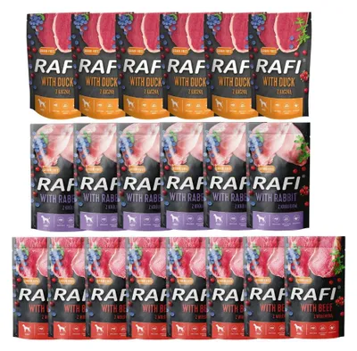 Obrázok produktu pre Dolina Noteci Rafi MIX OF FLAVORS mokré krmivo pre psov 20x 500g