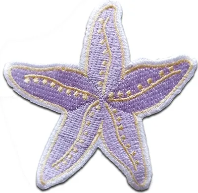 Produktbild von Seestern Tiere - Aufnäher, Bügelbild, Aufbügler, Applikationen, Patches, Flicken, Zum Aufbügeln, Größe: 7,7 x 7,3 cm
