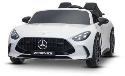 Immagine prodotto di Macchina elettrica per bambini Mercedes GT63 AMG, 24V, trazione integrale 4x4, colore bianco, due posti, sedile del guidatore regolabile, pneumatici in morbida gomma EVA, telecomando a 2,4 GHz, USB/Bluetooth, motori da 200W, sospensioni, batteria al litio, luci LED, licenza originale