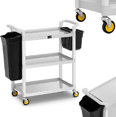 Obrázek produktu pro Uniprodo servisní vozík hotel - 150 kg - 2 kontejnery
