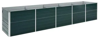 Immagine prodotto di Aiuola rialzata - Vaso da giardino - Fioriera - Contenitore per coltivazione - Verde - Metallo zincato - 400x80x77 cm