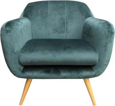 Produktbild von Casa Padrino Retro Salon Sessel Grün / Gold - Cocktailsessel 60er Jahre Stuhl Möbel