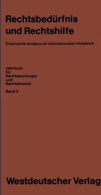 Produktbild von Rechtsbedürfnis und Rechtshilfe