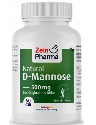 Obrázek produktu pro ZeinPharma Natural D-Mannose Capsules, 60 kapslí
