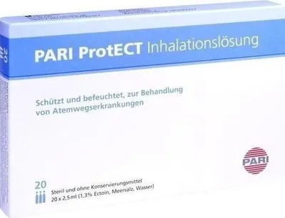 Produktbild von Inhalační roztok Pari Protect s ektoinem v ampulích 20X2,5 ml