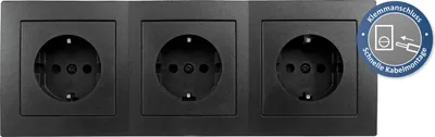 Produktbild von Steckdosen Set McPower Flair ''Beginner 3S Profi'' 4-teilig, Klemmanschluss