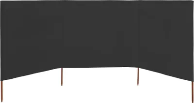 Obrázek produktu pro vidaXL 3-dílná větrná tkanina 400 x 80 cm antracitová