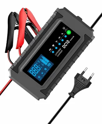 Produktbild von Batterieladegerät 10A - 12V/24V Autobatterie Ladegerät - LCD Display - Für Bleiakkus AGM/GEL/SLA/VRLA - EU Stecker 10A