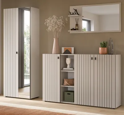 Produktbild von Garderobe Set 3-teilig "Loreno" in Kaschmir 235 x 192 cm
