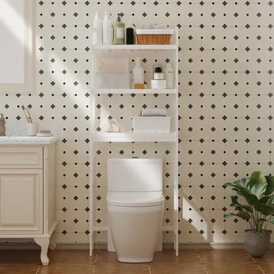 Immagine prodotto di Mensola sopra il WC / la lavatrice – scaffale alto da bagno a 3 ripiani loft
