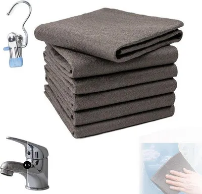 Produktbild von Nanovezeldoek - Ultra-absorberend, anti-kalk, efficiënt für Spiegel, Auto und Badezimmer (5 Stück, 30 x 30 cm)
