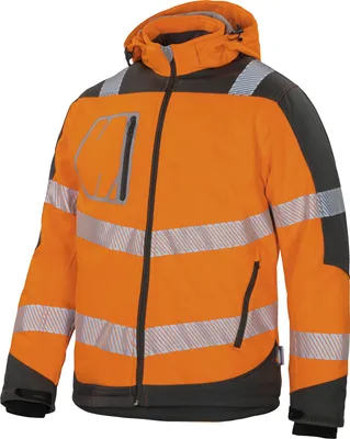 Produktbild von VIZWELL Softshell Warnschutzjacke VW 268 Gr. XL orange/grau