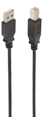 Produktbild von Ewent EC1005, 3 m, USB A, USB B, USB 2.0, Stecker/Stecker, Schwarz