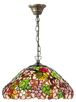 Produktbild von Casa Padrino Luxus Tiffany Hängeleuchte Mehrfarbig Ø 40 cm - Handgefertigte Pendelleuchte aus 729 Teilen