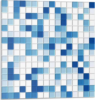 Produktbild von Mosaik In Blautönen – Selbstklebend – Wandverkleidung – Wandpaneel – Wanddeko – Dekorative Wandpaneele – 3D Wandpaneele – Wandgestaltung selbstklebend – 4 Stück 50 x 50 cm