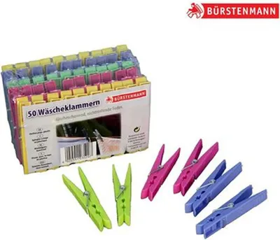 Image de Pinces à linge en plastique Coloré 50 pièces Pinces à linge en plastique Agrafes