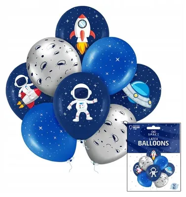 Obrázek produktu pro Sada Balónků S Potiskem Vesmírného Astronauta Narozeninová Dekorace